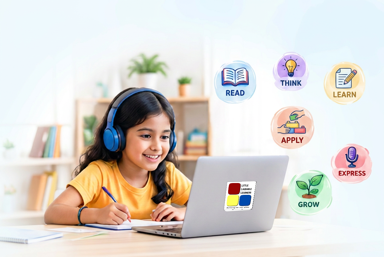 Indian children enjoying a joyful learning activity